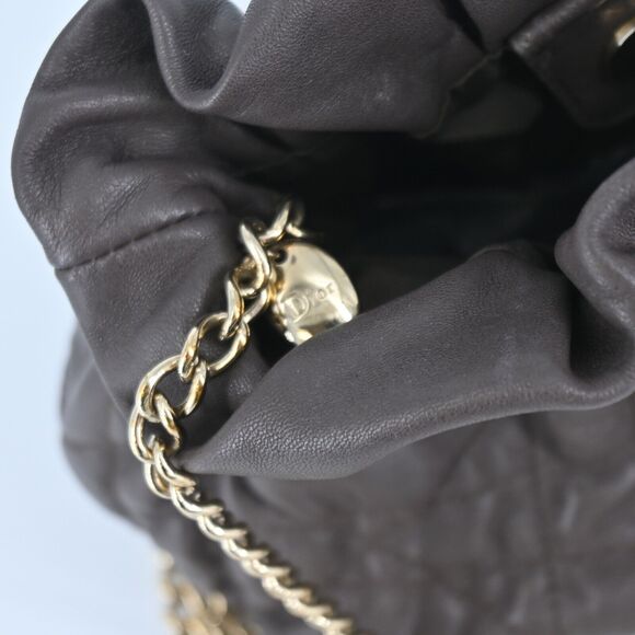 CHRISTIAN DIOR Delices Faux Pearls Cannage Quilt Leather Mini Bag - Picture 9 of 15